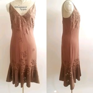 Strappy bias cut Floral 90's dress